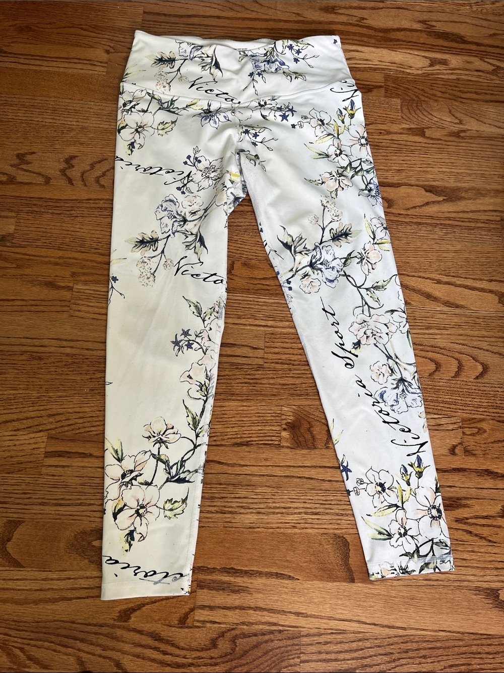 Victoria's Secret White Floral High-Waist Leggings